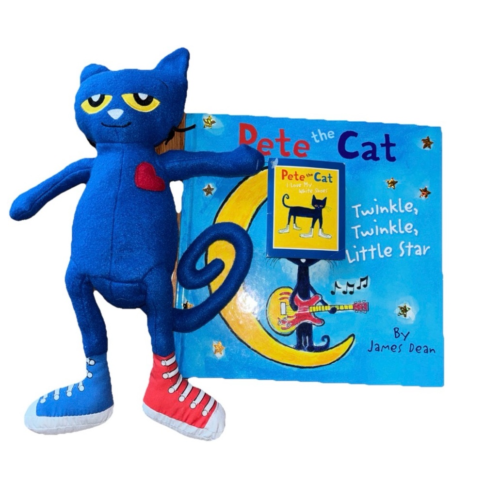 Pete the Cat 14" Plush Stuffed Animal NEW WITH TAGS With Twinkle Little Star Bk.